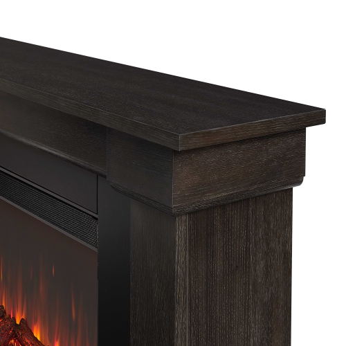 Real Flame Bristow 66-inch Landscape Electric Fireplace - Weathered Wood