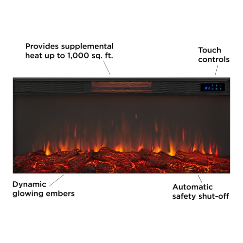 Real Flame Bristow 66-inch Landscape Electric Fireplace - Weathered Wood