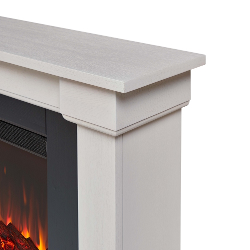 Real Flame Bristow 66-inch Landscape Electric Fireplace - Bone White