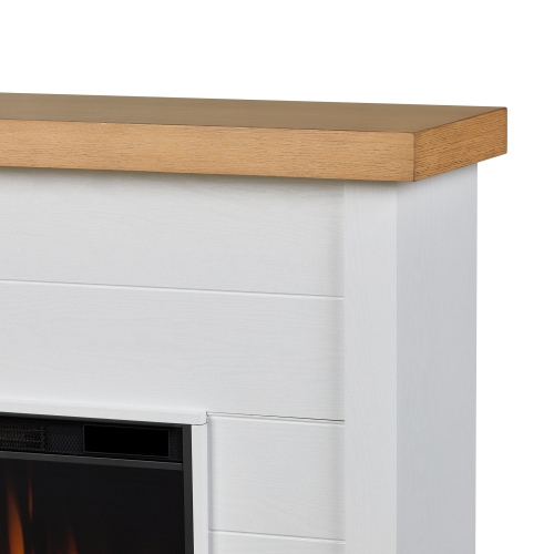 Real Flame Marshall 49-inch Slim Electric Fireplace in White
