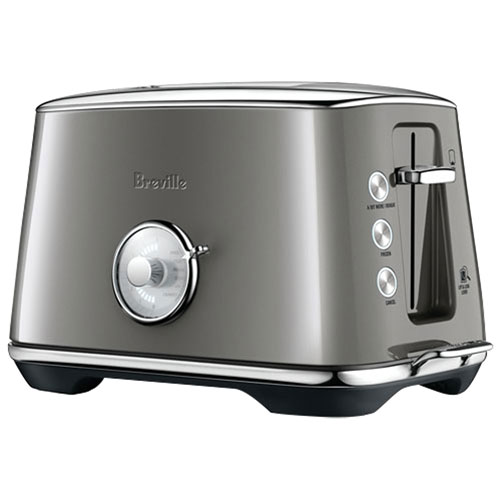 Remis à neuf (Bon état) - Grille-pain de la collection luxe de Breville - 2 tranches - Noyer fumé - Réusiné par Breville