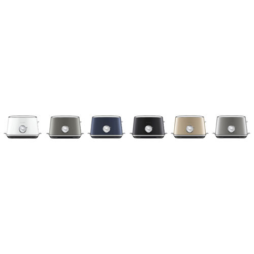 Remis à neuf (Bon état) - Grille-pain de la collection luxe de Breville - 2 tranches - Champagne royal - Réusiné par Breville