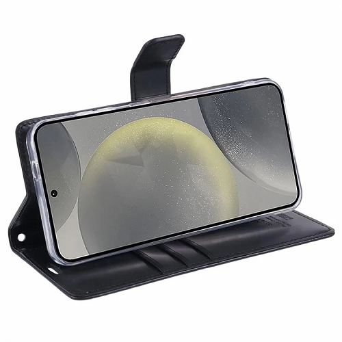 TopSave Goospery Bluemoon Card Slot w/Magnetic Clip Leather Folio Wallet Flip For iPhone 17 Pro Max 6.9-Inch, Black