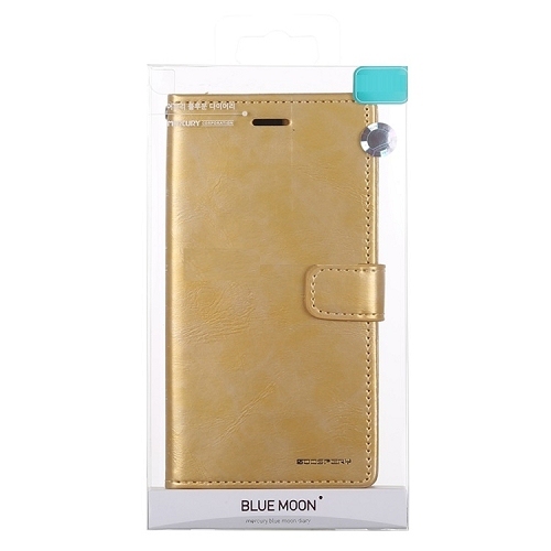 TopSave Goospery Bluemoon Card Slot w/Magnetic Clip Leather Folio Wallet Flip For iPhone 17 Pro Max 6.9-Inch, Gold