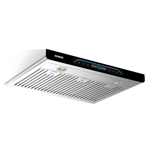 ROXON | 860 CFM | BLOWER TYPE WHEEL| Touch or Touchless | 30-in Ducted Stainless Steel Undercabinet Range Hood | Exhaust Fan RXN-U69BS-30