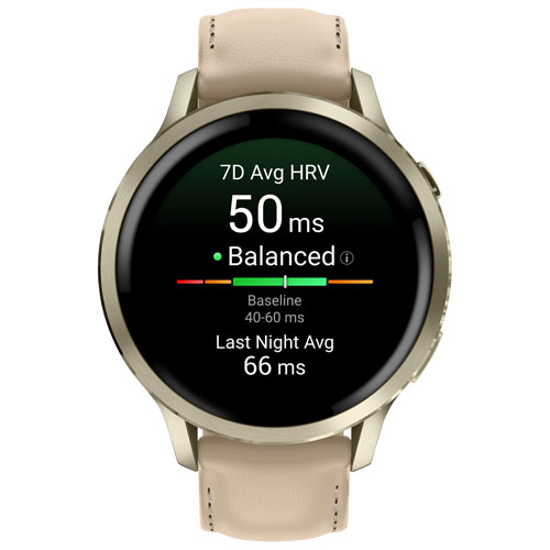 Montre intelligente de 41 mm Venu 4 de Garmin - Doré lunaire/Beige