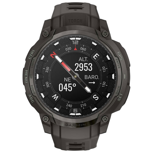 Montre intelligente de 47 mm Instinct Crossover AMOLED de Garmin - Gris anthracite