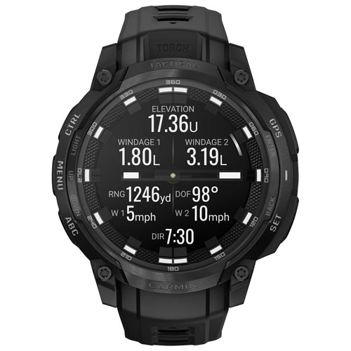 Garmin Instinct Crossover AMOLED Tactical Edition 47mm Smartwatch - Black