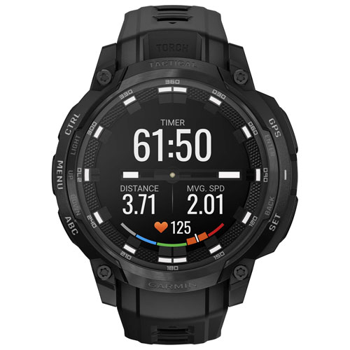 Garmin Instinct Crossover AMOLED Tactical Edition 47mm Smartwatch - Black
