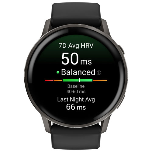 Montre intelligente de 45 mm Venu 4 de Garmin - Ardoise/Noir