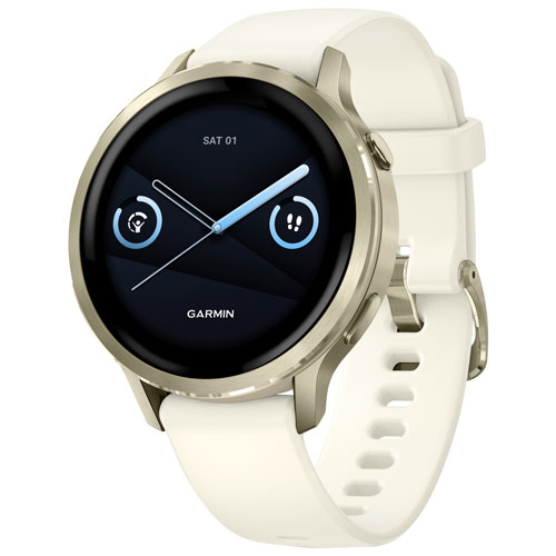 Montre intelligente de 41 mm Venu 4 de Garmin - Doré lunaire/Ivoire