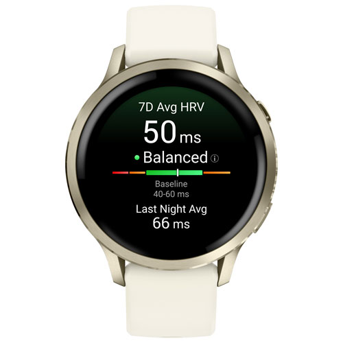 Montre intelligente de 41 mm Venu 4 de Garmin - Doré lunaire/Ivoire