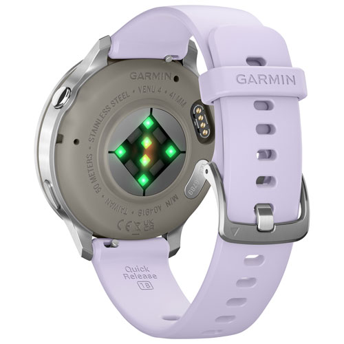 Montre intelligente de 41 mm Venu 4 de Garmin - Argenté/Pervenche
