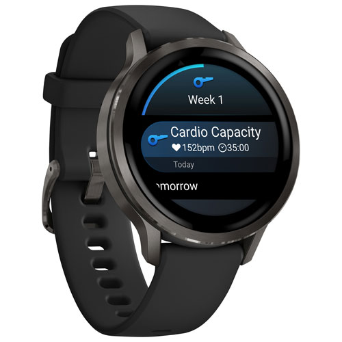 Montre intelligente de 41 mm Venu 4 de Garmin - Ardoise/Noir