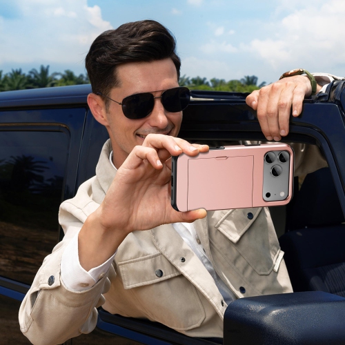 Wallet Case Compatible with iPhone 17 Pro 6.3 Inch 2025, 2-Card Holder Phone Case for iPhone 17 Pro, Shockproof Rubber Cover & PC Protective Bumper