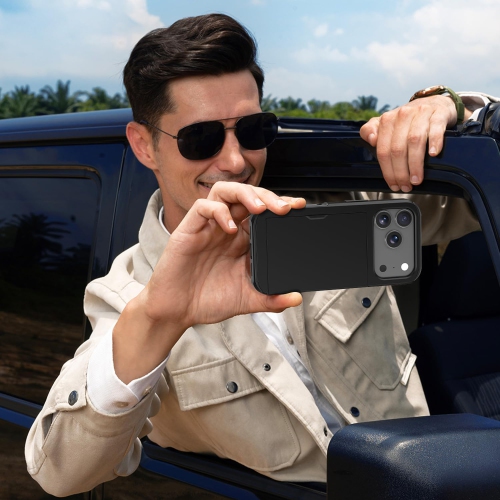 Wallet Case Compatible with iPhone 17 Pro 6.3 Inch 2025, 2-Card Holder Phone Case for iPhone 17 Pro, Shockproof Rubber Cover & PC Protective Bumper