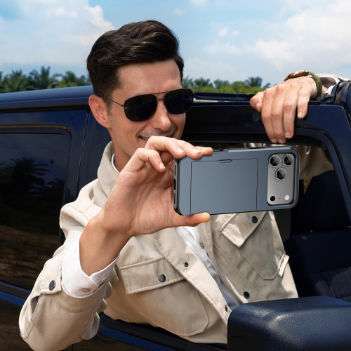 Wallet Case Compatible with iPhone 17 Pro 6.3 Inch 2025, 2-Card Holder Phone Case for iPhone 17 Pro, Shockproof Rubber Cover & PC Protective Bumper