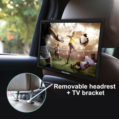 DenyDan 16-Inch Portable-Travel TV with Built-in Battery, Full HD, HDMI/USB/AV, 12V/24V/110V Power Options, Black