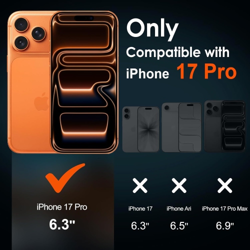 XCRS Tempered Glass 0.26mm Ultra Thin Screen Protector for iPhone 17 Pro [Pack of 2]