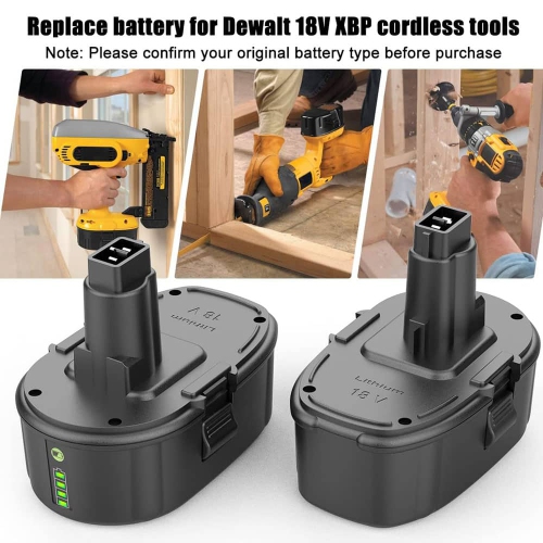 D R Batterie pour outils électriques sans fil Dewalt de BATTERY 18&nbsp;V pour DC9096 DC9098 DC9099 DW9095 DW9096 DW9098 DE9039 DE9095 DE9096 DE9098
