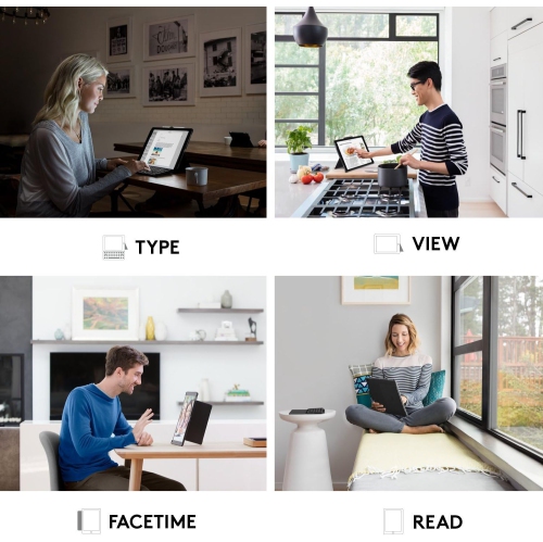 Refurbished - Logitech Slim Combo with Detachable, Backlit, Wireless Keyboard and Smart Connector for iPad Pro 10.5" - Black (920-008420)