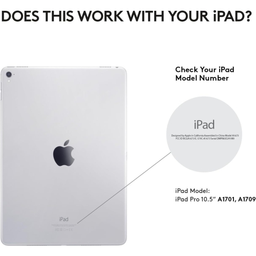 Refurbished - Logitech Slim Combo with Detachable, Backlit, Wireless Keyboard and Smart Connector for iPad Pro 10.5" - Black (920-008420)