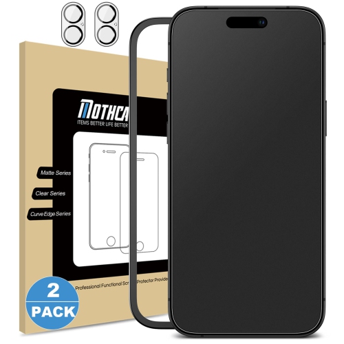 HLD  Screen Protector for Iphone 17, 9H Tempered Glass Matte Anti-Glare & Anti-Fingerprint, Bubble-Free Installation + Camera Lens Protector, 2+2 PCs