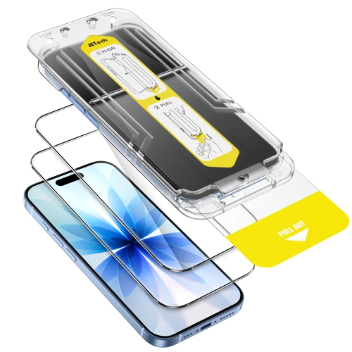 HLD  Screen Protector for Iphone 17 6.3-Inch, 10-Second Super Easy Installation Kit \w One-Step Alignment Tray, Anti-Fingerprint Tempered Glass Film