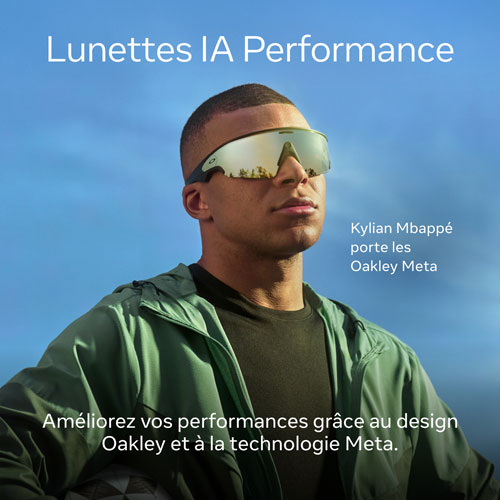 Lunettes Vanguard de Meta | Oakley avec Meta AI, audio, photo et vidéo - Noir/Verres Prizm 24 ct