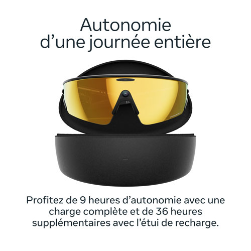 Lunettes Vanguard de Meta | Oakley avec Meta AI, audio, photo et vidéo - Noir/Verres Prizm 24 ct