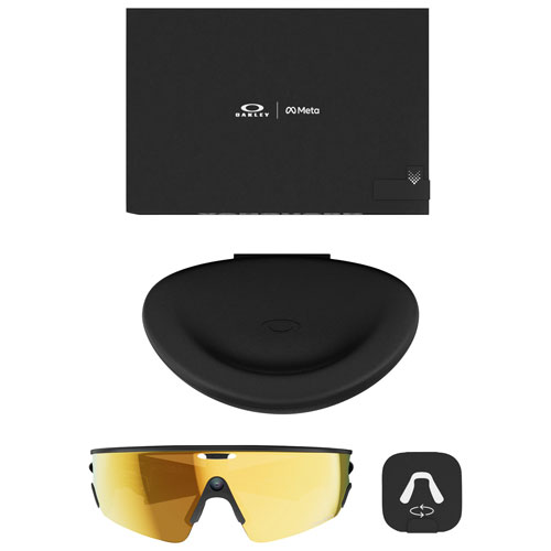Lunettes Vanguard de Meta | Oakley avec Meta AI, audio, photo et vidéo - Noir/Verres Prizm 24 ct