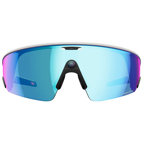 Lunettes Vanguard de Meta | Oakley avec Meta AI, audio, photo et vidéo - Blanc/Verres Prizm saphir