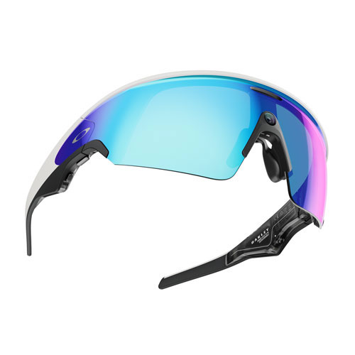 Lunettes Vanguard de Meta | Oakley avec Meta AI, audio, photo et vidéo - Blanc/Verres Prizm saphir