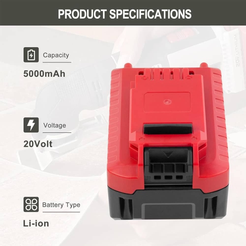 DR. BATTERY 20V Porter Cable Cordless Power Tools Battery for PCC680 PCC681 PCC685 PCC680L PCC681LPCC685L PCC685LP PCC682L