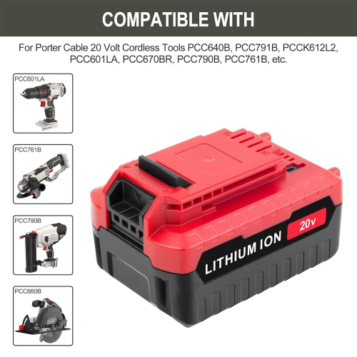 DR. BATTERY 20V Porter Cable Cordless Power Tools Battery for PCC680 PCC681 PCC685 PCC680L PCC681LPCC685L PCC685LP PCC682L