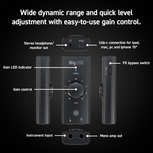 Interface audio USB pour guitare iRig d'IK Multimedia