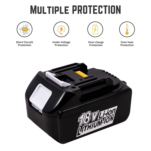 DR. BATTERY 18V Makita Cordless Power Tools Battery for BJV180 BJV180Z BPB180 BPB180Z BSS501 BSS501Z