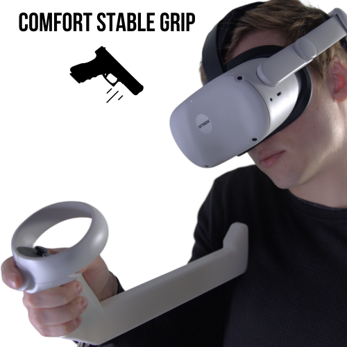 iSTOCK VR Gun Stock for Meta Quest 2, Quest 3, and Quest 3s - Pro Grade Light Weight Gunstock Highest Mobility Controller Design Gunstock Rifle