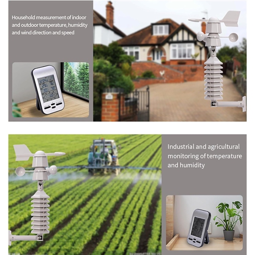 Home Weather Station, Wireless Thermometer, Digital Weather Thermometer with HD Screen, 328-foot Usable Distance Range, for Temperature, Humidity,