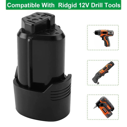 DR. BATTERY 12V Ridgid Cordless Power Tools Battery for R82007 AC82008 R82009 R82048 AC82048 R82049 AC82049 R82059 AC82059 R86048 130188001 130219001