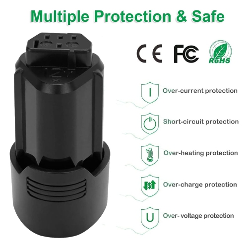 DR. BATTERY 12V Ridgid Cordless Power Tools Battery for R82007 AC82008 R82009 R82048 AC82048 R82049 AC82049 R82059 AC82059 R86048 130188001 130219001