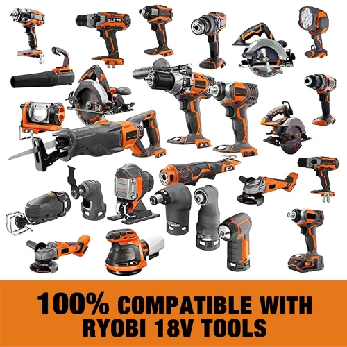 DR. BATTERY 18V Ridgid Cordless Power Tools Battery for R840087 R840083 R840084 R840086 AC840085 AC840087P