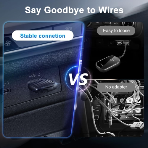 Adaptateur CarPlay sans fil,CarPlay avec fil vers sans fil,Adaptateur mini USB et USB-C,Adaptateur CarPlay avec fil à sans fil,Adaptateur intelligent