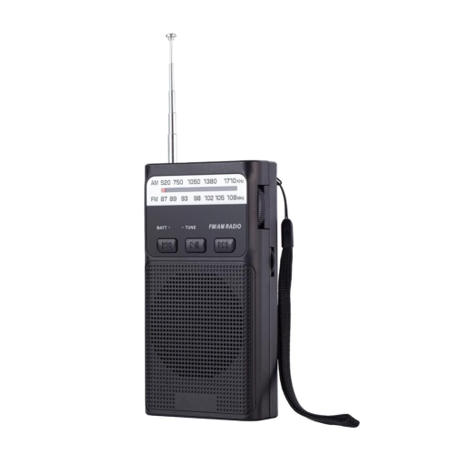 Mini Pocket FM AM Radio Portable Rechargeable Radios with LED Flashlight Support 3.5mm Headphone TF Card