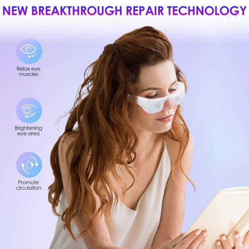 Eye Massager Relaxer Beauty Care Device Reduce Dark Circles Puffiness Wrinkles Reduction Eye Fatigue Eyecare Glasses