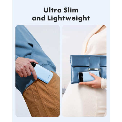 Câbles intégrés, chargeur portable avec câbles, bloc-piles de voyage Slim 10000&nbsp;mAh 6 sorties 3 entrées 3&nbsp;A Recharge rapide pour Samsung