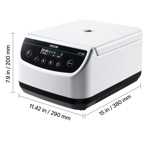 VEVOR 500-4000rpm Centrifuge Machine, 100-1900xg RCF Electric Laboratory Centrifuge Machine with 1 Rotor for 2/5/10/15ml Tube Capacity, Low Speed