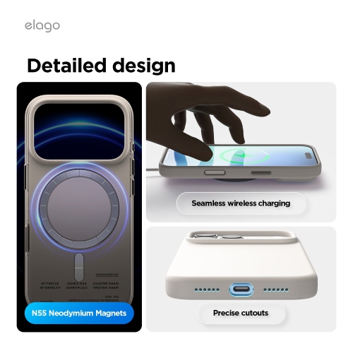 Étui magnétique en silicone Elago pour iPhone 17 Pro Max de 6,9 po - Compatible avec MagSafe, matériau en silicone liquide de qualité