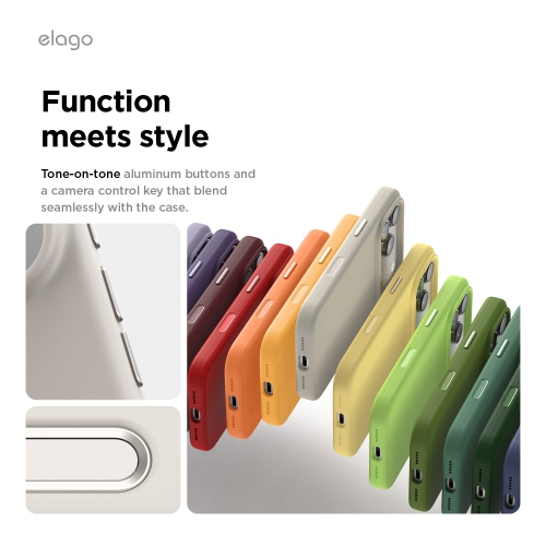Étui magnétique en silicone Elago pour iPhone 17 Pro de 6,3 po - Compatible avec MagSafe, matériau en silicone liquide de qualité supérieure,