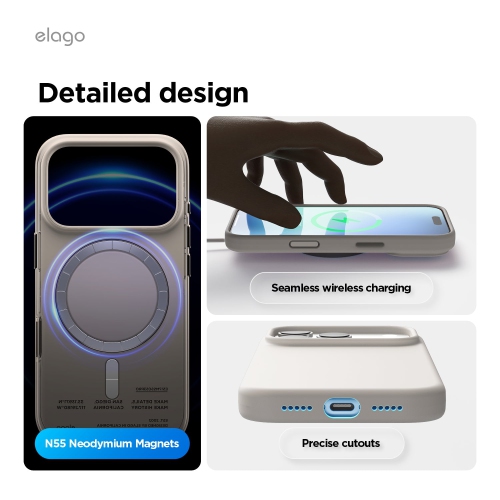 Étui magnétique en silicone Elago pour iPhone 17 Pro de 6,3&nbsp;po - Compatible avec MagSafe, matériau en silicone liquide de qualité supérieure,